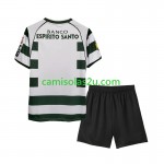 Camisolas de futebol Sporting Clube de Portugal 2001-2003 Retro Criança Equipamento Principal Manga Curta